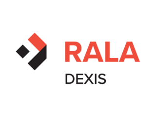Logo der RALA Dexis in Rot und Schwarz mit kleinem Icon